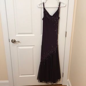 Beaded Dark Purple Dress